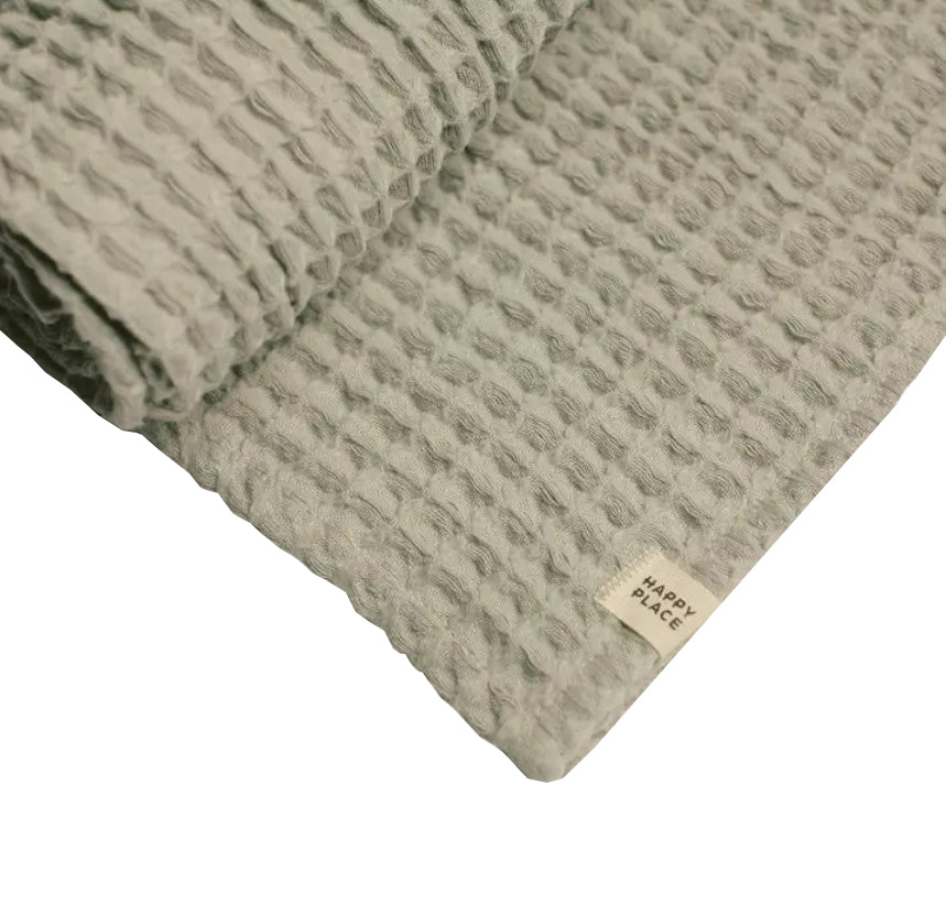 The Weightless Waffle Throw Baby Blanket - Aloe