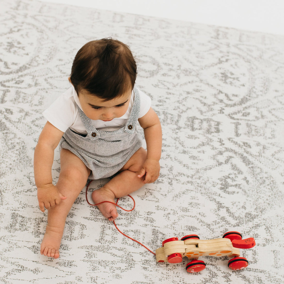 The Romy Rug by Ruggish • Two-Sided, Memory Foam Play Mat with Modern, Oriental Designer Rug Pattern