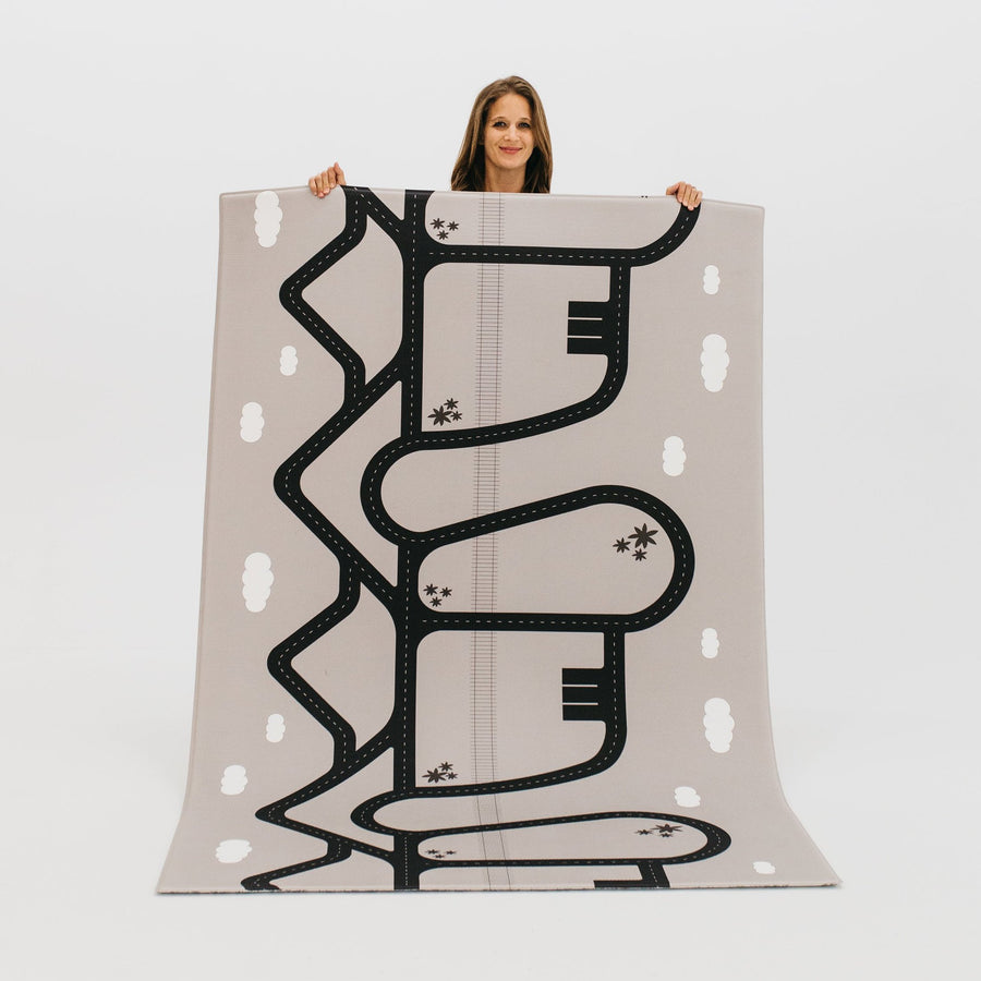 The Romy Rug by Ruggish • Two-Sided, Memory Foam Play Mat with Interactive Play Map on the Back