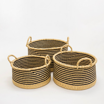 Striped Floor Baskets