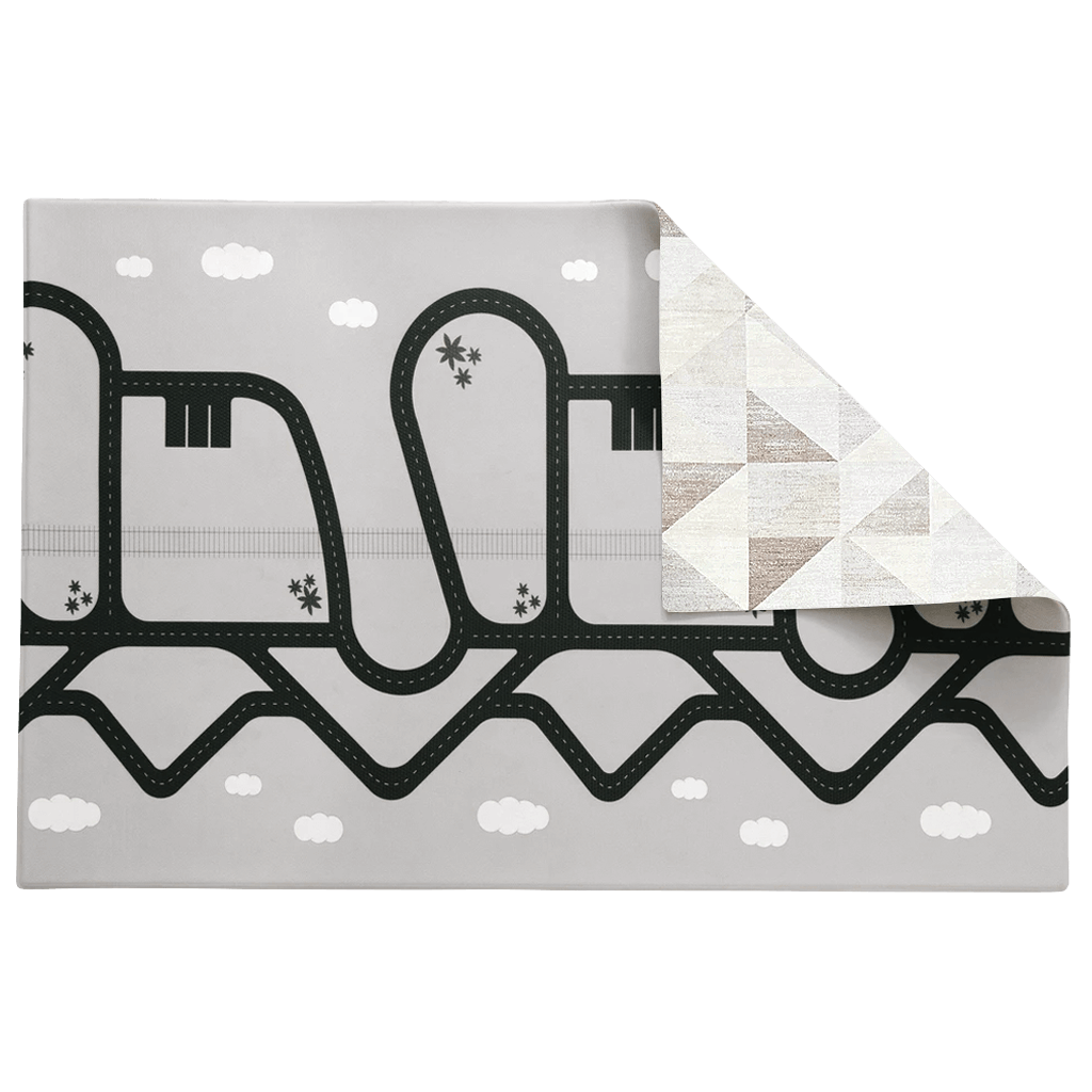 The Lulu Rug by Ruggish • Two-Sided, Memory Foam Play Mat with Interactive Play Map on the Back